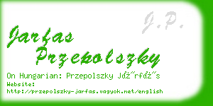 jarfas przepolszky business card